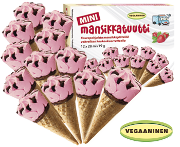 Mini Mansikkatuutti 24 kpl, VEGAANINEN